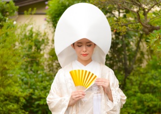 白無垢で綿帽子と洋髪スタイルを満喫♡