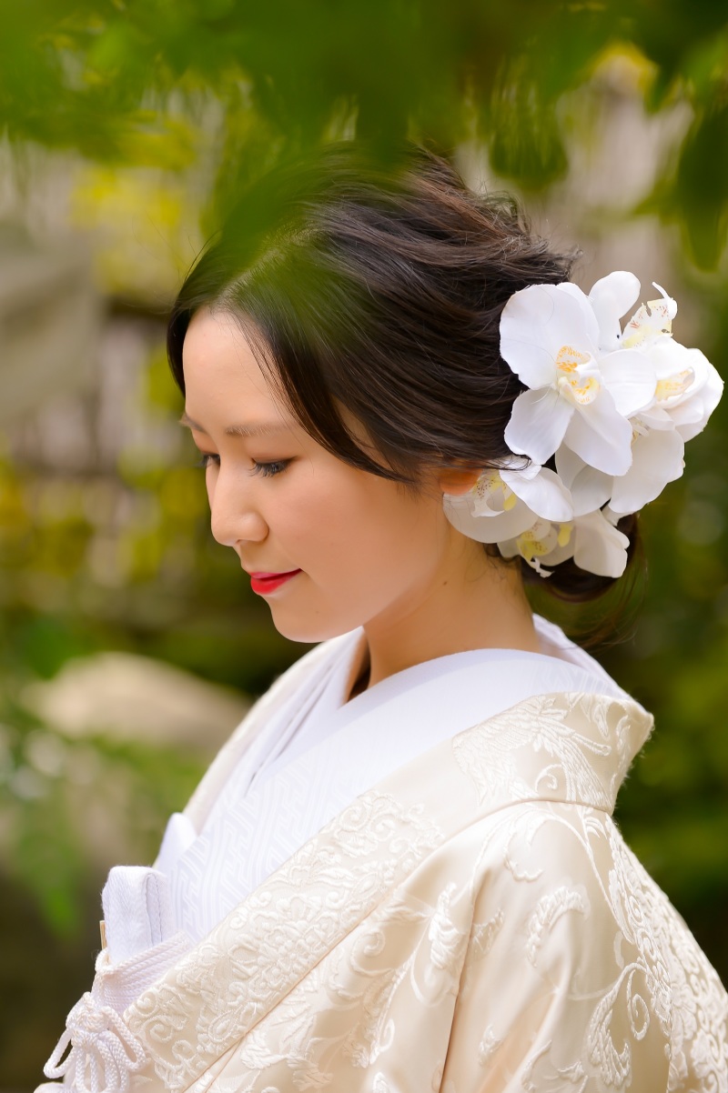 白無垢姿へチェンジ