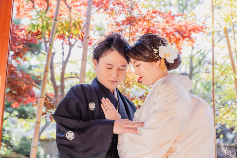 四季亭のお庭で