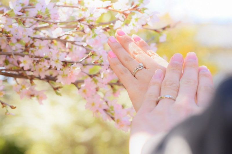 桜バージョンの手元アップ♡