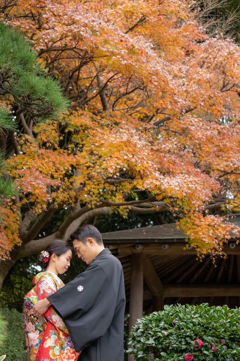 紅葉とお二人♪