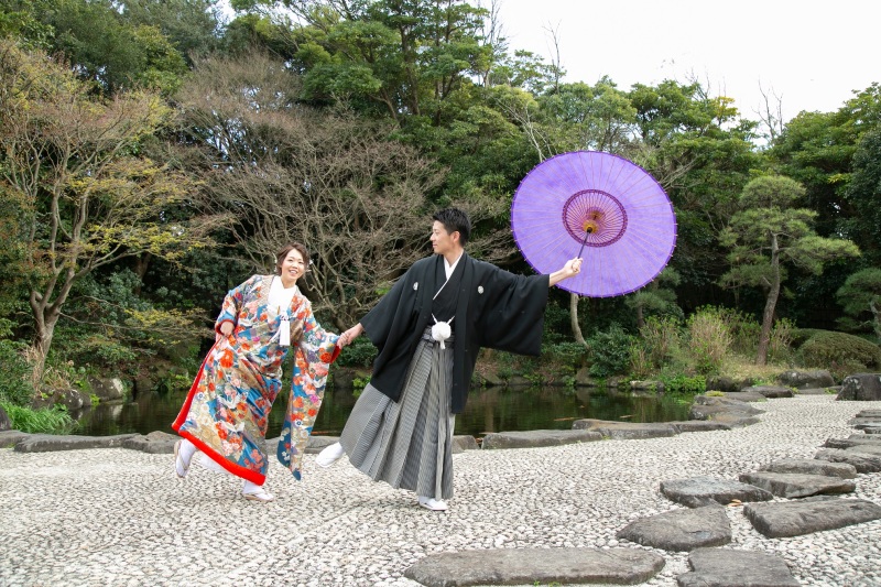 見浜園の緑をたくさん使って撮影しました★