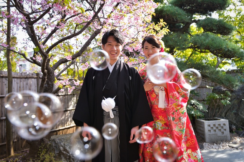 キラキラのシャボン玉ショット♪