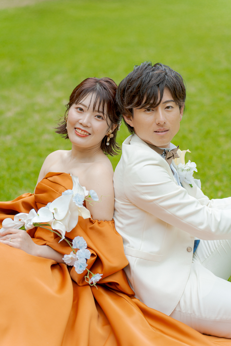 芝生広場での撮影