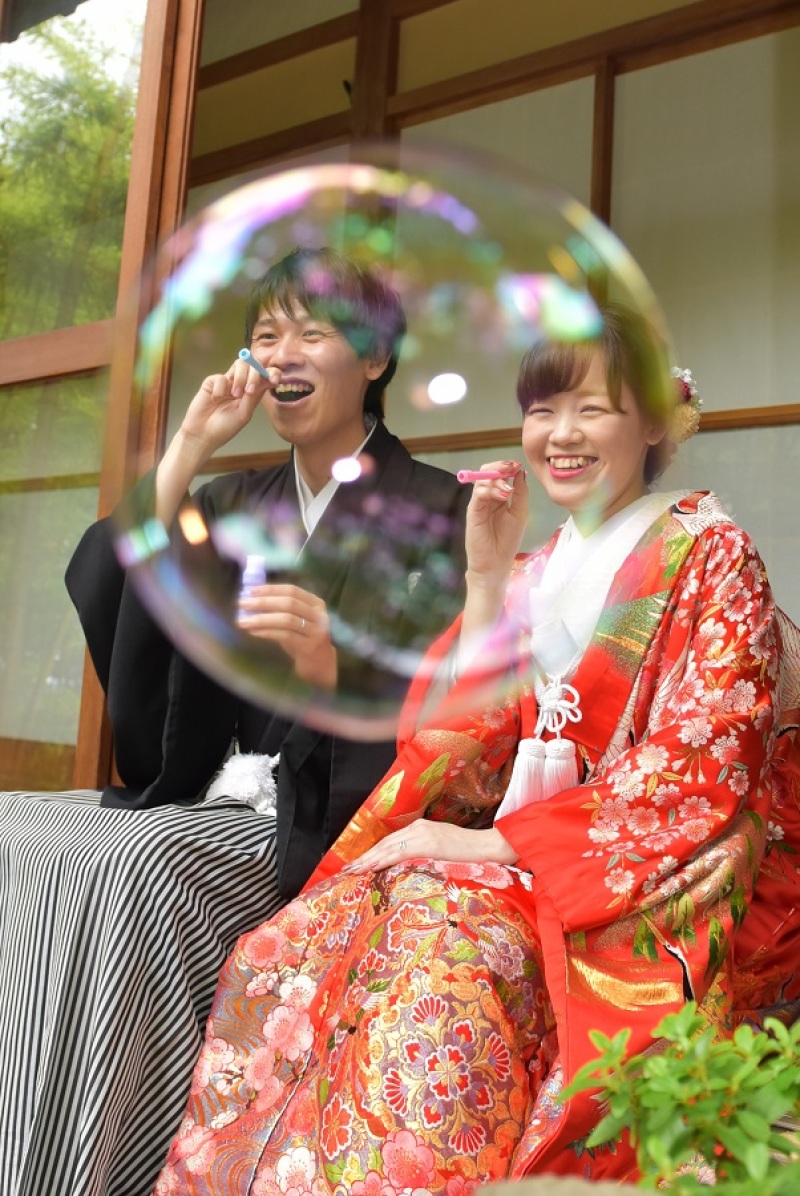 おふたりinシャボン玉♡