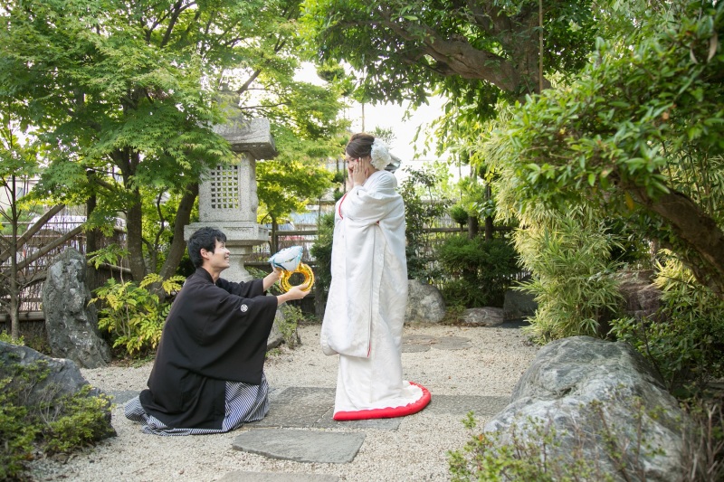 リングバルーンでプロポーズショット