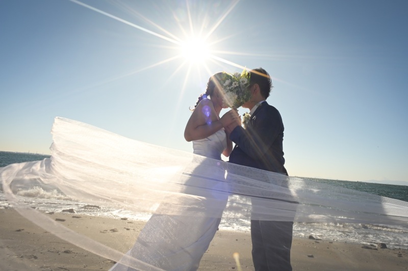 ベールを使って。。