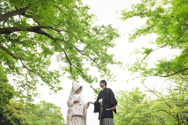 緑のアーチの中でも撮りました♪