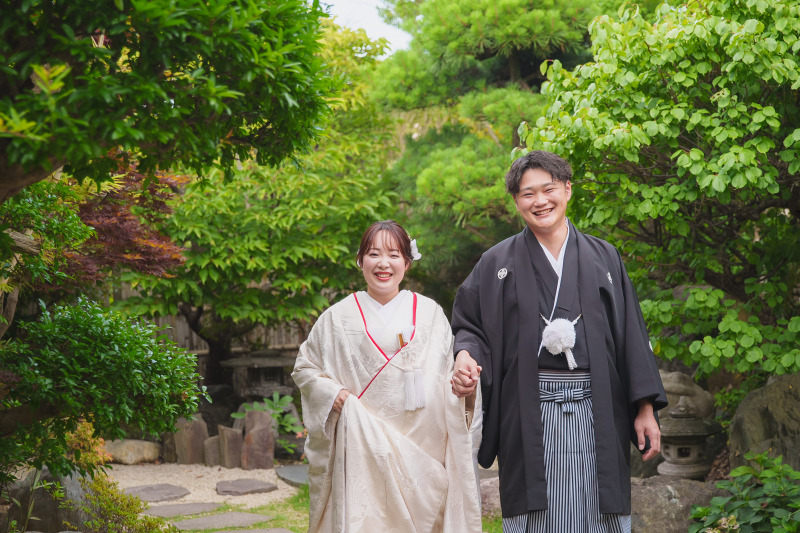 お庭での撮影も！