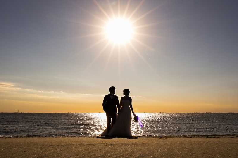 サンセットビーチで