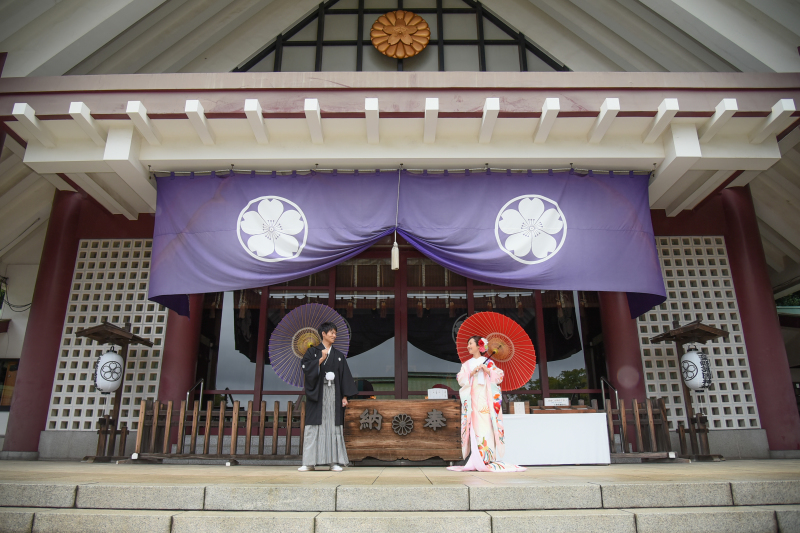護国神社にて②