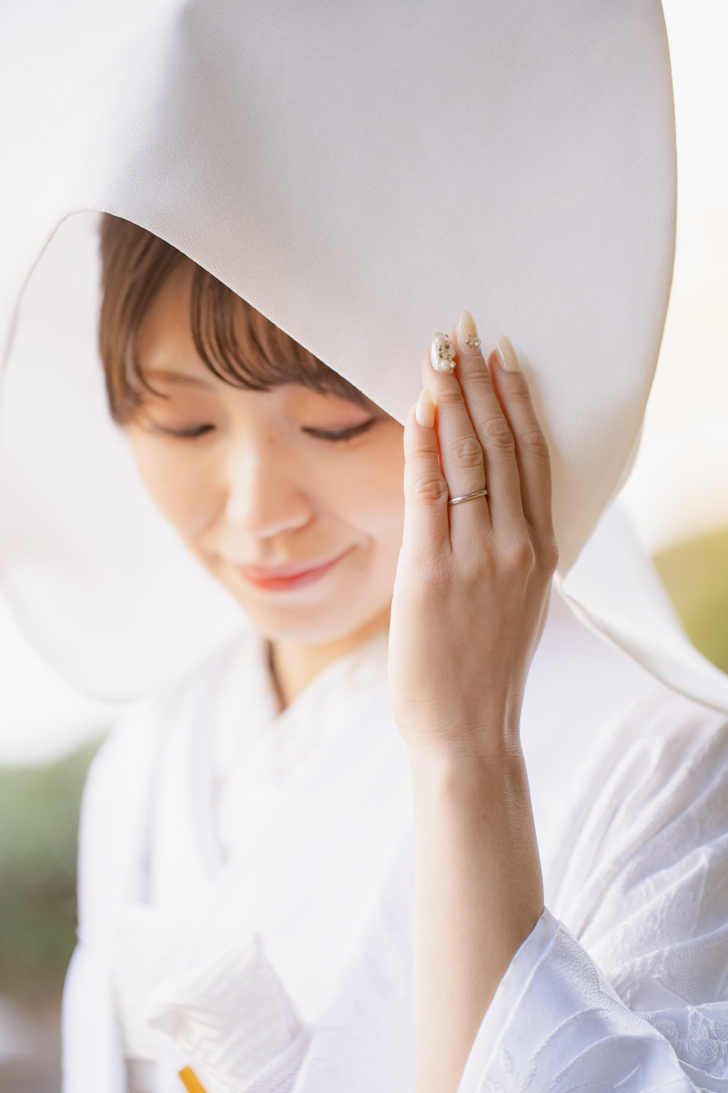 洋髪綿帽子ショット