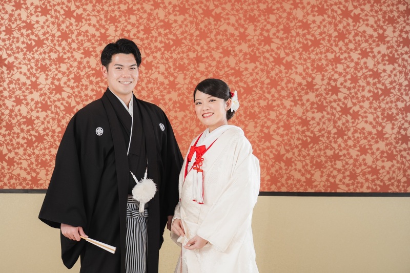 和装に合う背景で撮影