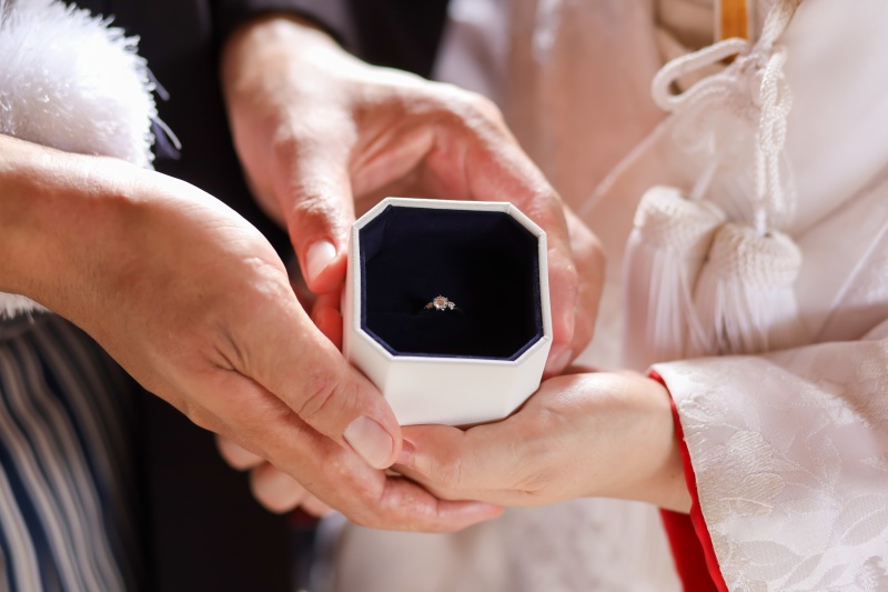 お持ち込み頂いたリングを使いました♪