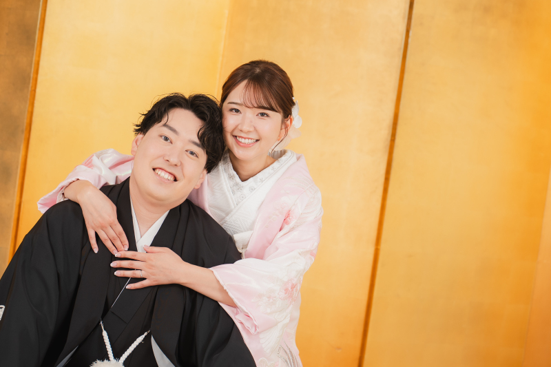 スタジオで和装撮影