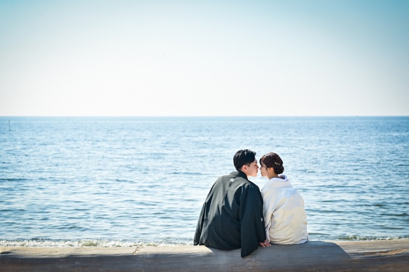 ★和装で海ロケ★