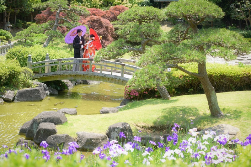 橋のショットにもお花が写りました♪