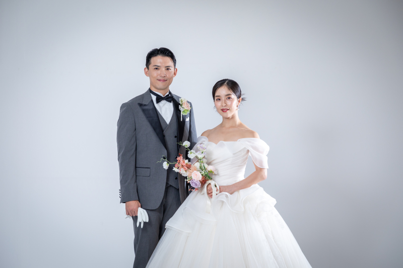 スタジオで洋装撮影