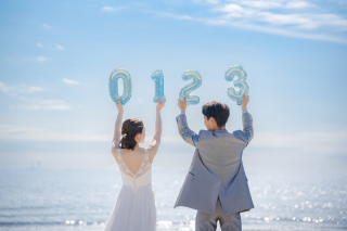 スタジオと海で和洋撮影