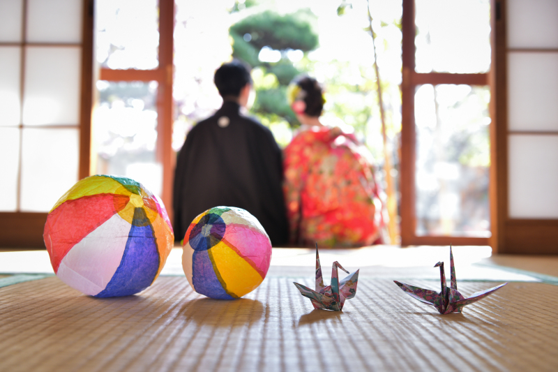 紙風船と折り鶴もお持ち込みされました