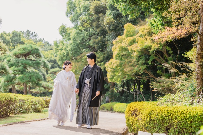 一年を通して緑が多い庭園