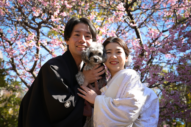 大切な記念の１枚だからおふたりの家族も一緒に