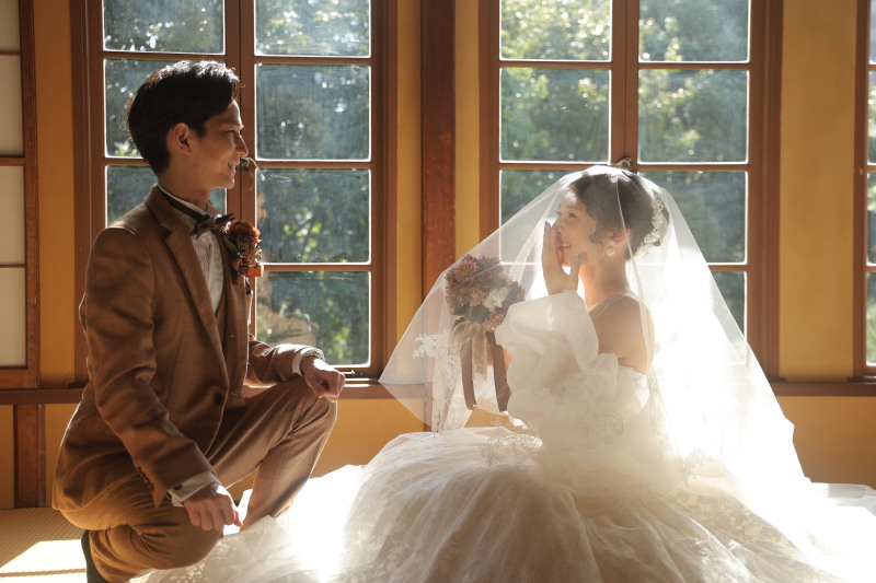 【ドレス撮影♪稲毛別荘で撮れる洋装壱点プラン】洋装1着・女性のヘアメイク・撮影データ130カット セルフショット可！