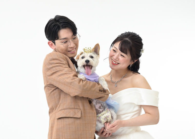 【ワンちゃんと撮影】4月撮影限定!スタジオ和洋弐点プラン 韓国ドレスも豊富♡