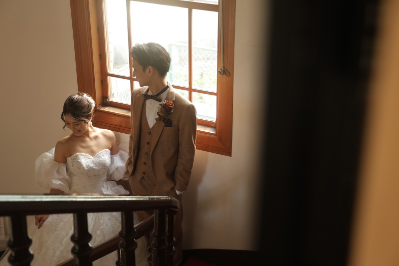 【ドレス撮影♪稲毛別荘で撮れる洋装壱点プラン】洋装1着・女性のヘアメイク・撮影データ130カット セルフショット可！