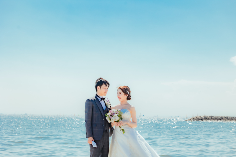 早割!2万円オフ!20組限定!【12/16~2/15撮影】和洋弐点プラン 稲毛海浜公園+見浜園 韓国風ドレスも豊富!衣装2着