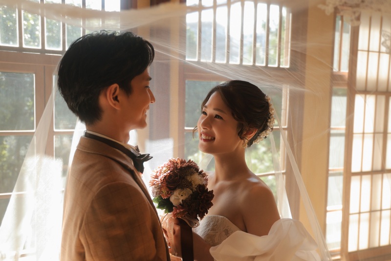 【ドレス撮影♪稲毛別荘で撮れる洋装壱点プラン】洋装1着・女性のヘアメイク・撮影データ130カット セルフショット可！