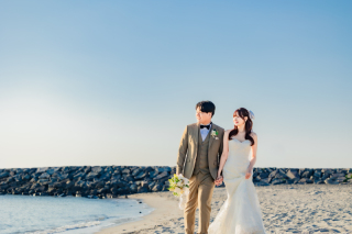 エリアNo.1のコスパ最強ロケ！平日撮影限定3月25日まで★先着20組　四季亭＋稲毛海浜公園撮影　データ150　韓国ドレスも豊富