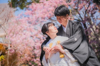 梅・河津桜！【2/24～3/10撮影限定】和洋弐点プラン 四季亭＋稲毛海浜公園 衣装2着・データ210枚　韓国風ドレス
