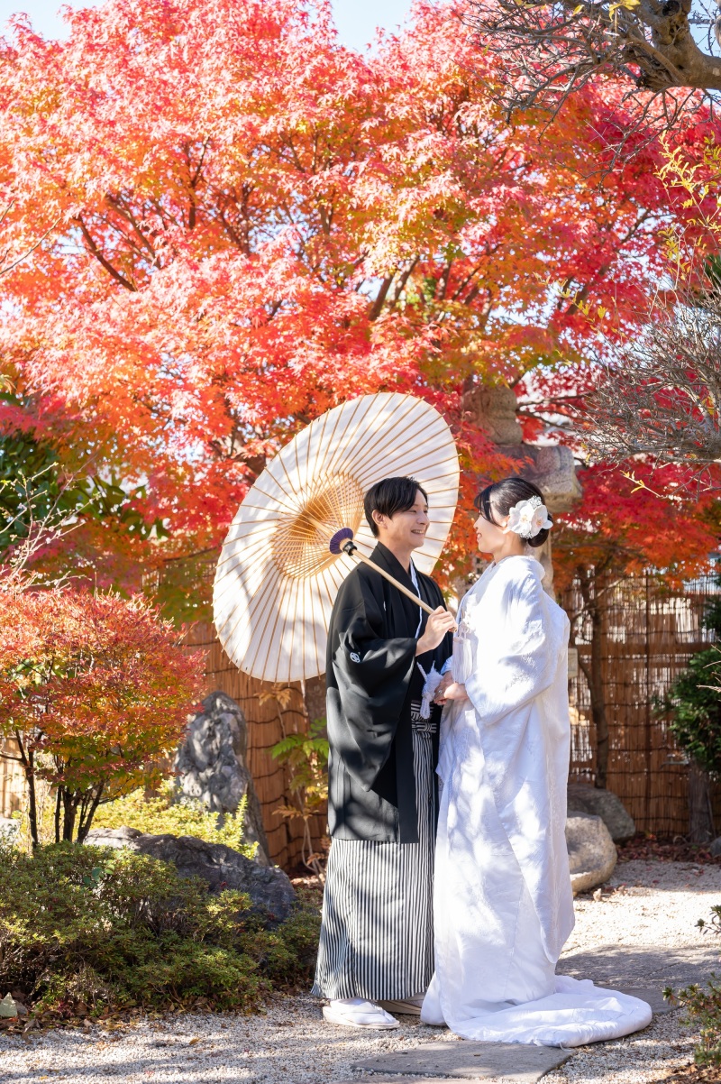土日祝料金無し!紅葉シーズン【11/26~12/15撮影】和装壱点プラン 衣装差額無し !オンライン相談可!衣裳合わせ当日可!