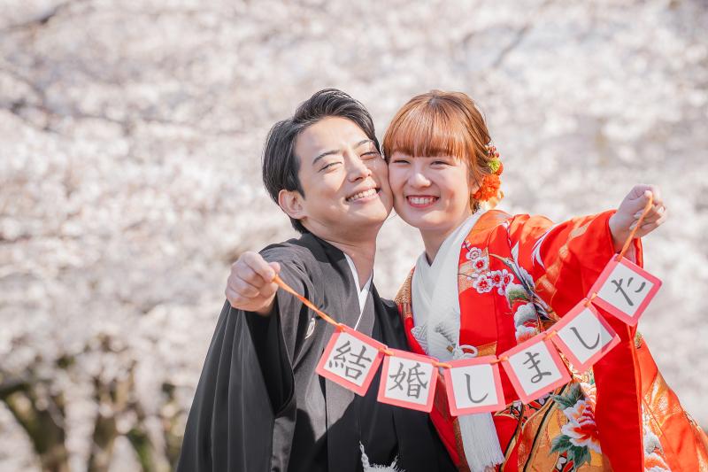 桜シーズン【3/26~4/10土日祝撮影限定】和装壱点プラン 衣装1着・データ130枚 衣装差額無し!