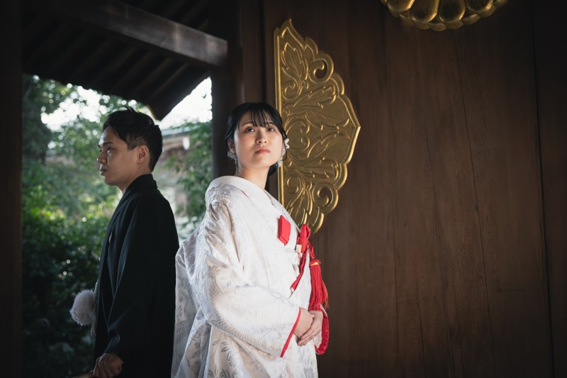 白無垢×赤小物