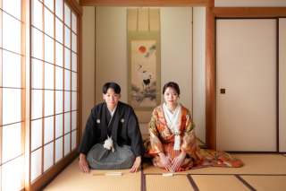 色打掛　スタジオ撮影です