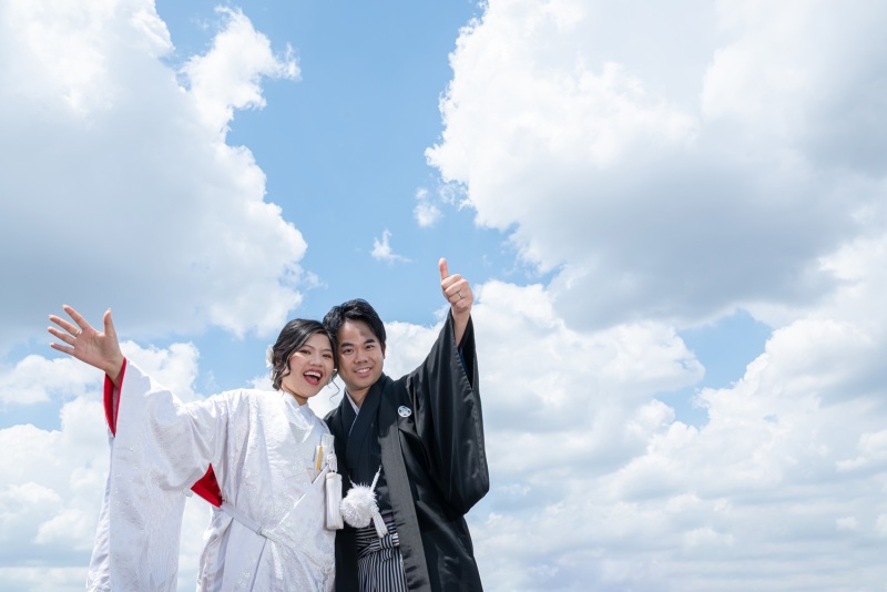 屋外に出て撮影