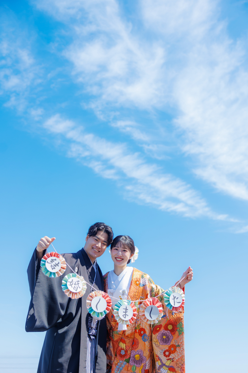 背景は青空