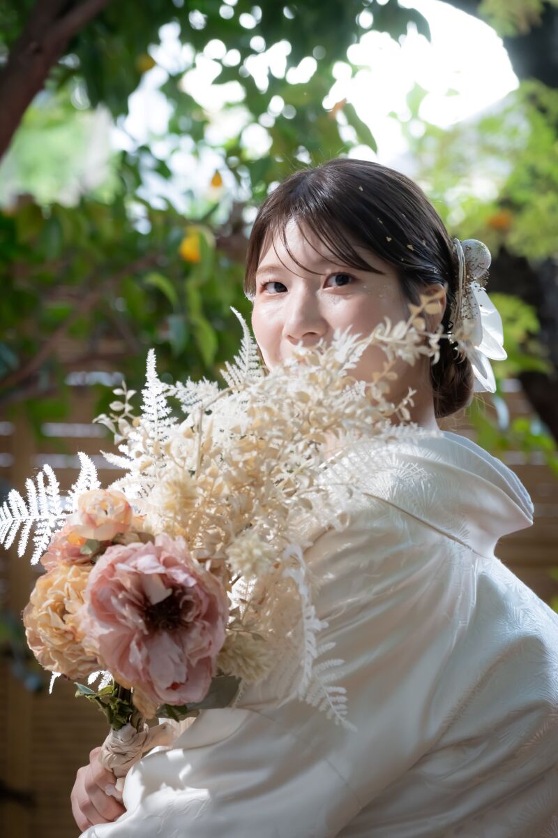 白無垢×ホワイトブーケ