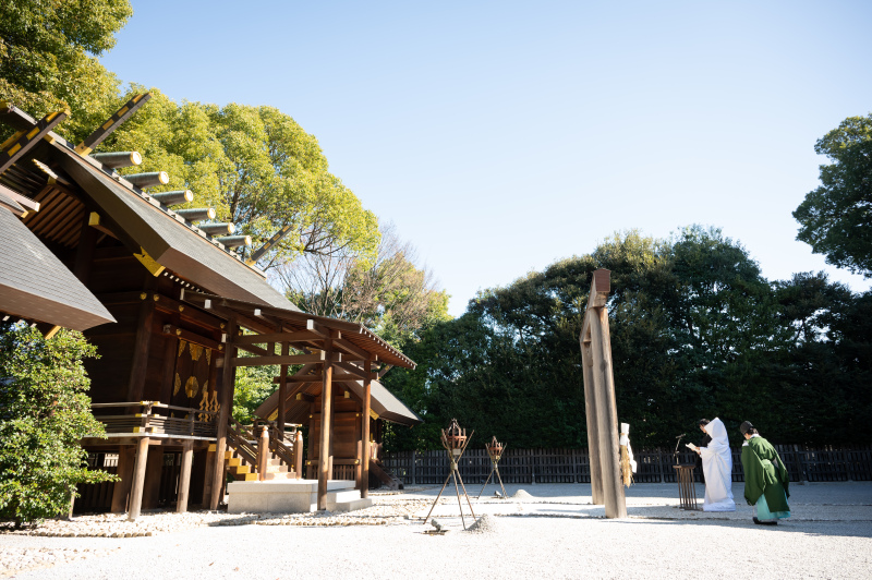 本殿拝殿にて誓詞奏上