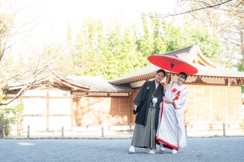 阿佐ヶ谷神明宮の境内で！