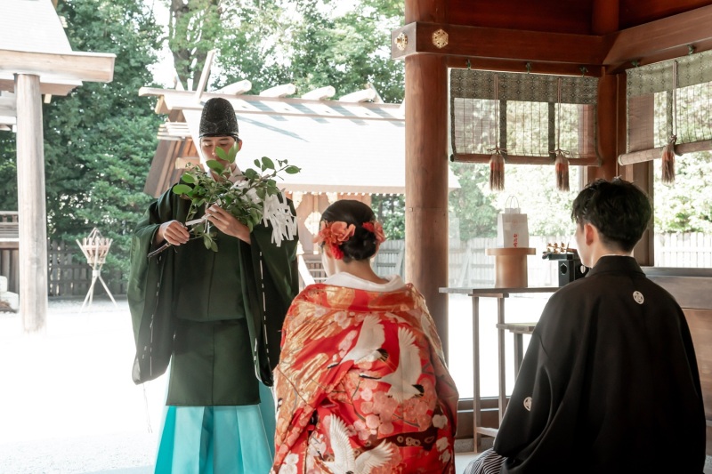 結婚報告参拝付き