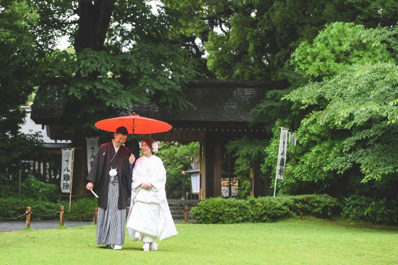 和装には番傘が一番♡