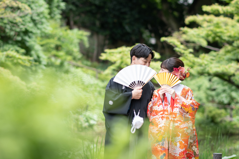 顔かくしショット