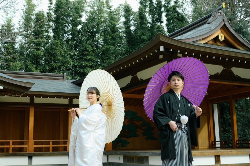 阿佐ヶ谷神明宮の能楽殿前