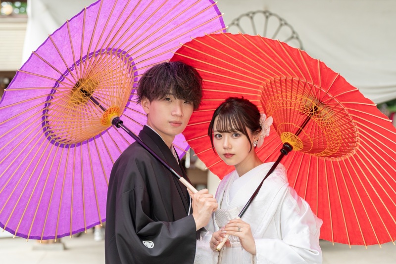 着物×番傘ショット