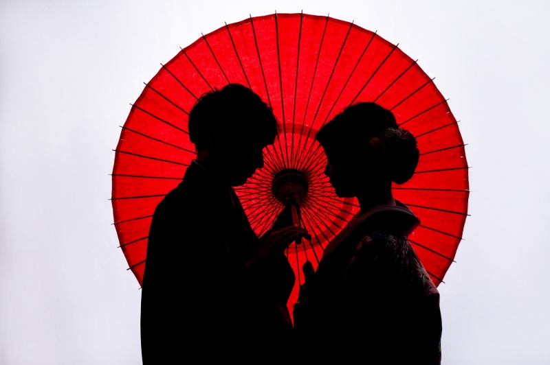 シルエットの撮影☂