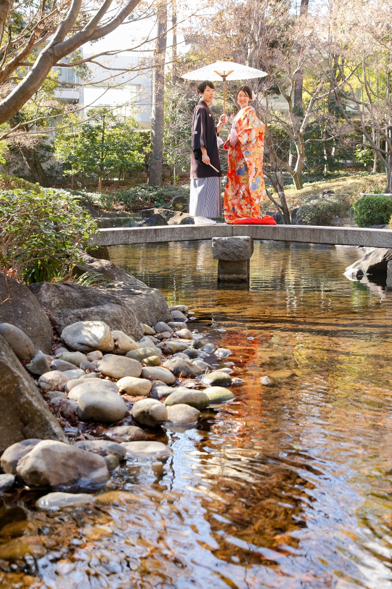池+橋でのショット♪