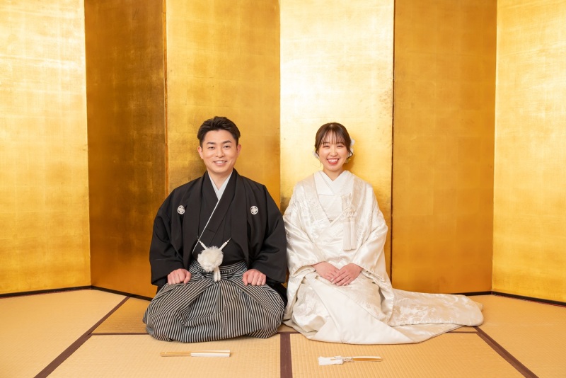 金屏風での撮影☆